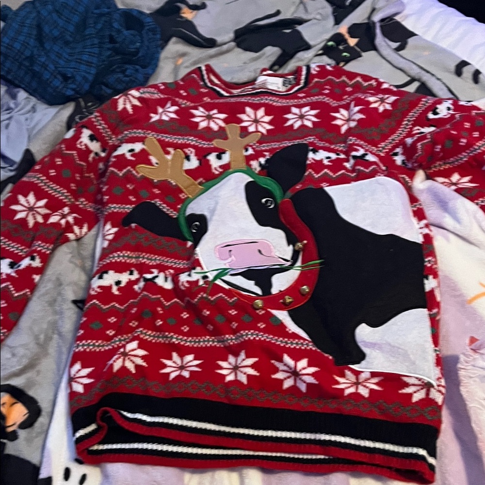 Reindeer Cow Ugly Christmas Sweater